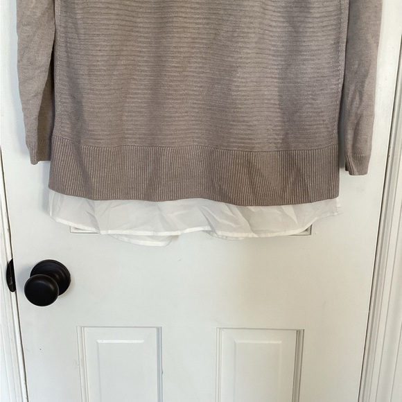 Hilary Radley Tan Long Sleeve Relaxed Sweatshirt - Picture 3 of 8